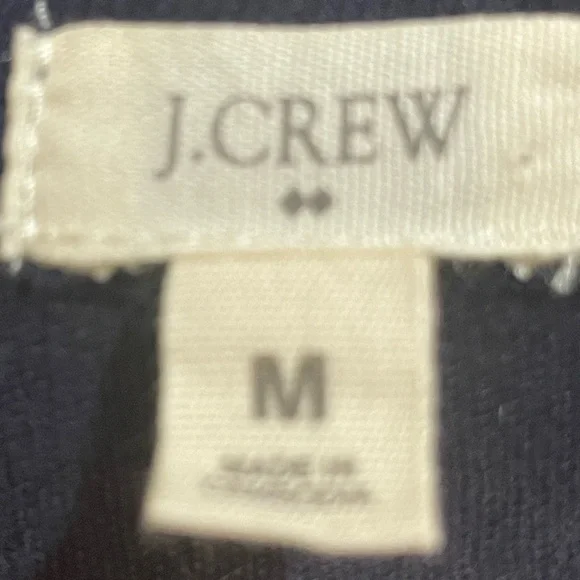 J Crew Navy Orange Stripes Cardigan size Medium - Picture 4 of 7